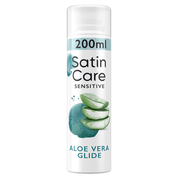 Gillette Satin Care Sensitive Skin Gel Ξυρίσματος με Αλόη για Ευαίσθητες Επιδερμίδες 200ml